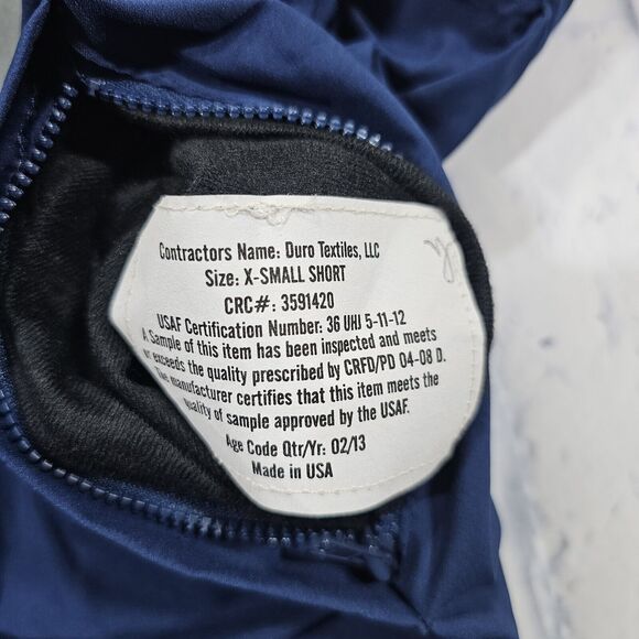 US Air Force ADULT SZ XS SHORT Jacket Blue Mesh Lined Zip Windbreaker Duro 2013 - Picture 13 of 14